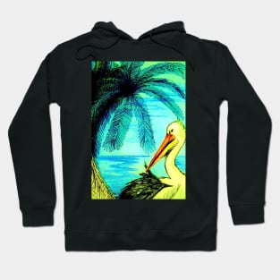 AQUA 1950 PRINT  PELICAN Hoodie